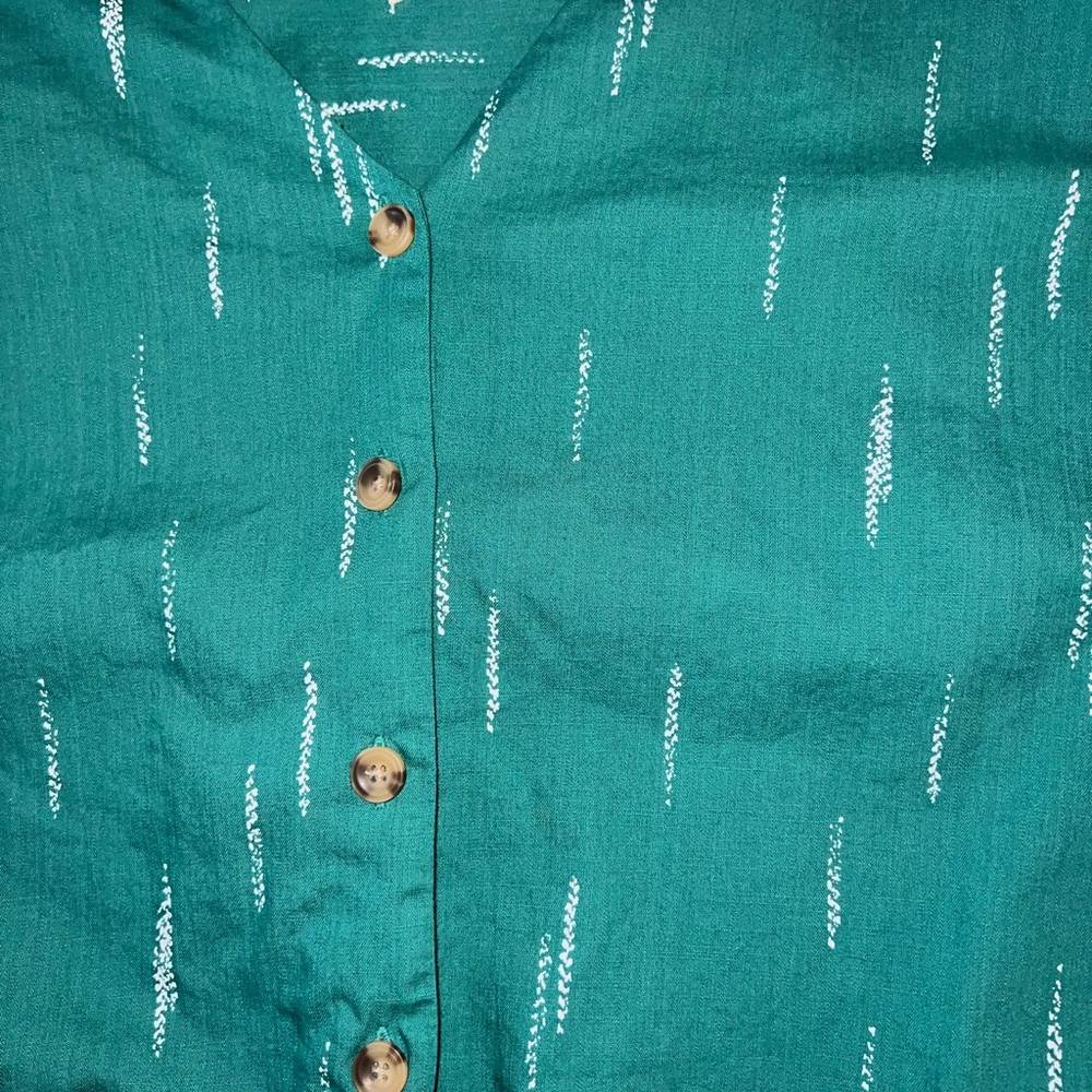 teal dress shirt - Picture 2 of 4